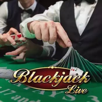 Live Blackjack logo by Evolution at Spinko Casino